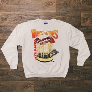 Vintage 1992 MLB Atlanta Braves World Series Champions Crewneck